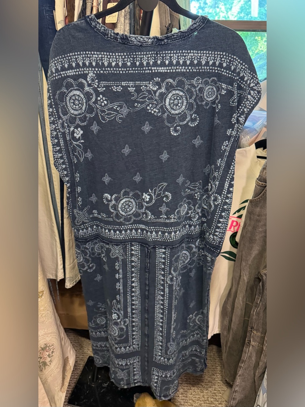 NWOT Free People We The Free Indie Maxi Tee - indigo blue - Small - Picture 6 of 8